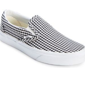 Gingham slip on Vans